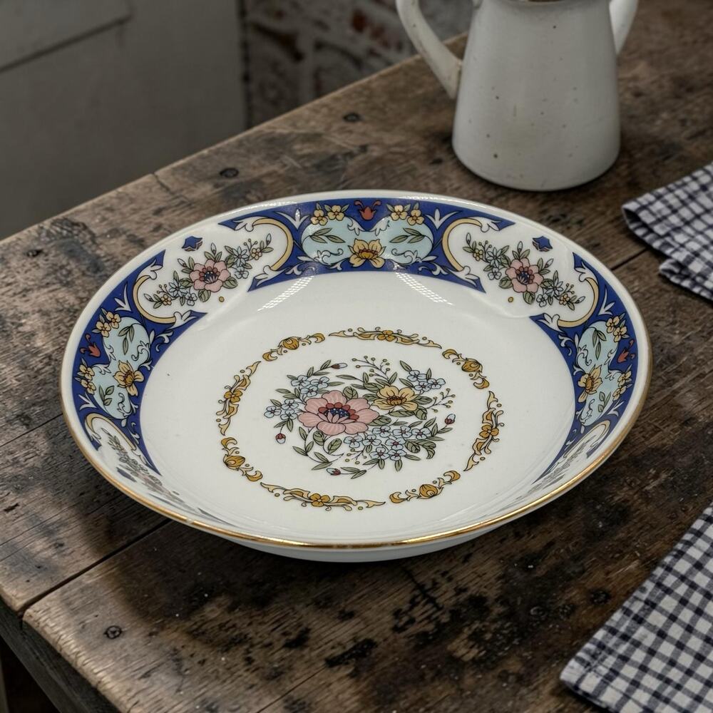 Red Sea Remington Vintage Blue Spring Garden Pattern China Coupe/Soup Bowl